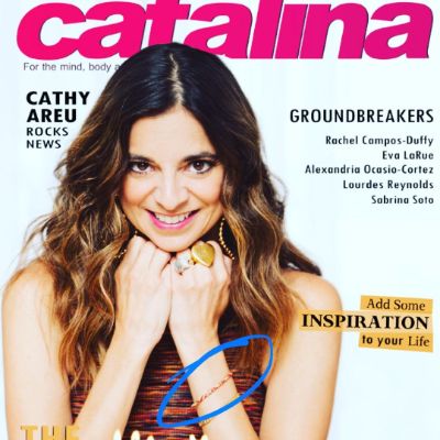 Cathy Areu featured on her own personal Magazine cover.